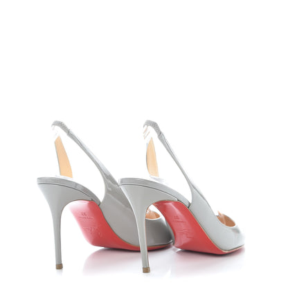 Christian Louboutin Patent Fifi Sling 85 Pumps 37 Gris 4 of 8