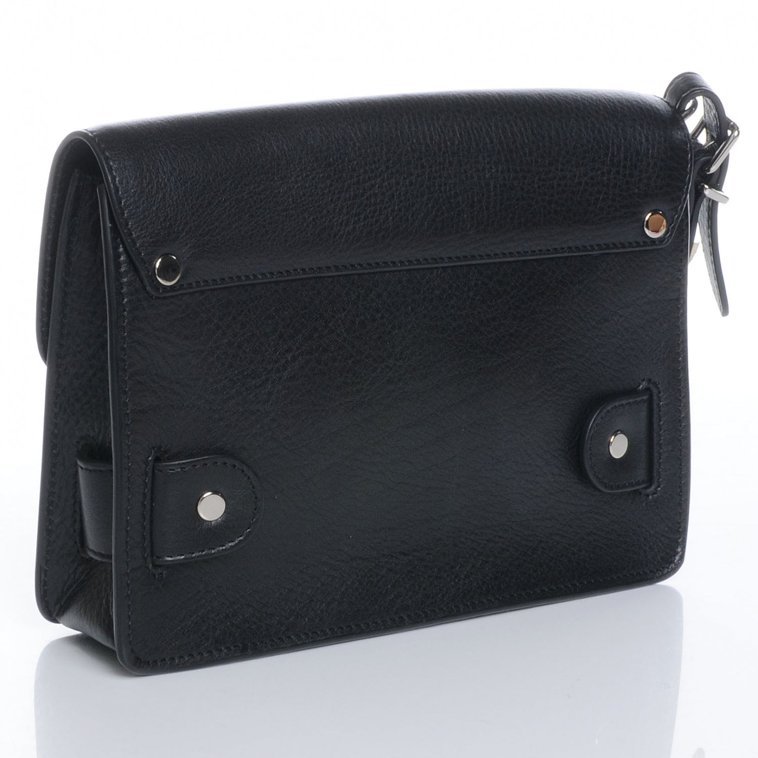Proenza Schouler Textured Leather PS11 Wristlet Clutch Black 3 of 8