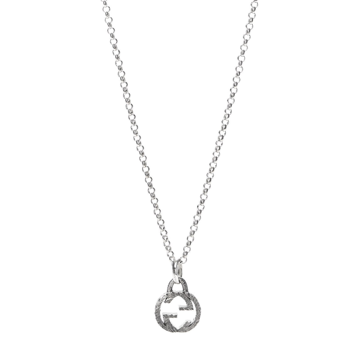 Sterling Silver Interlocking G Pendant Necklace