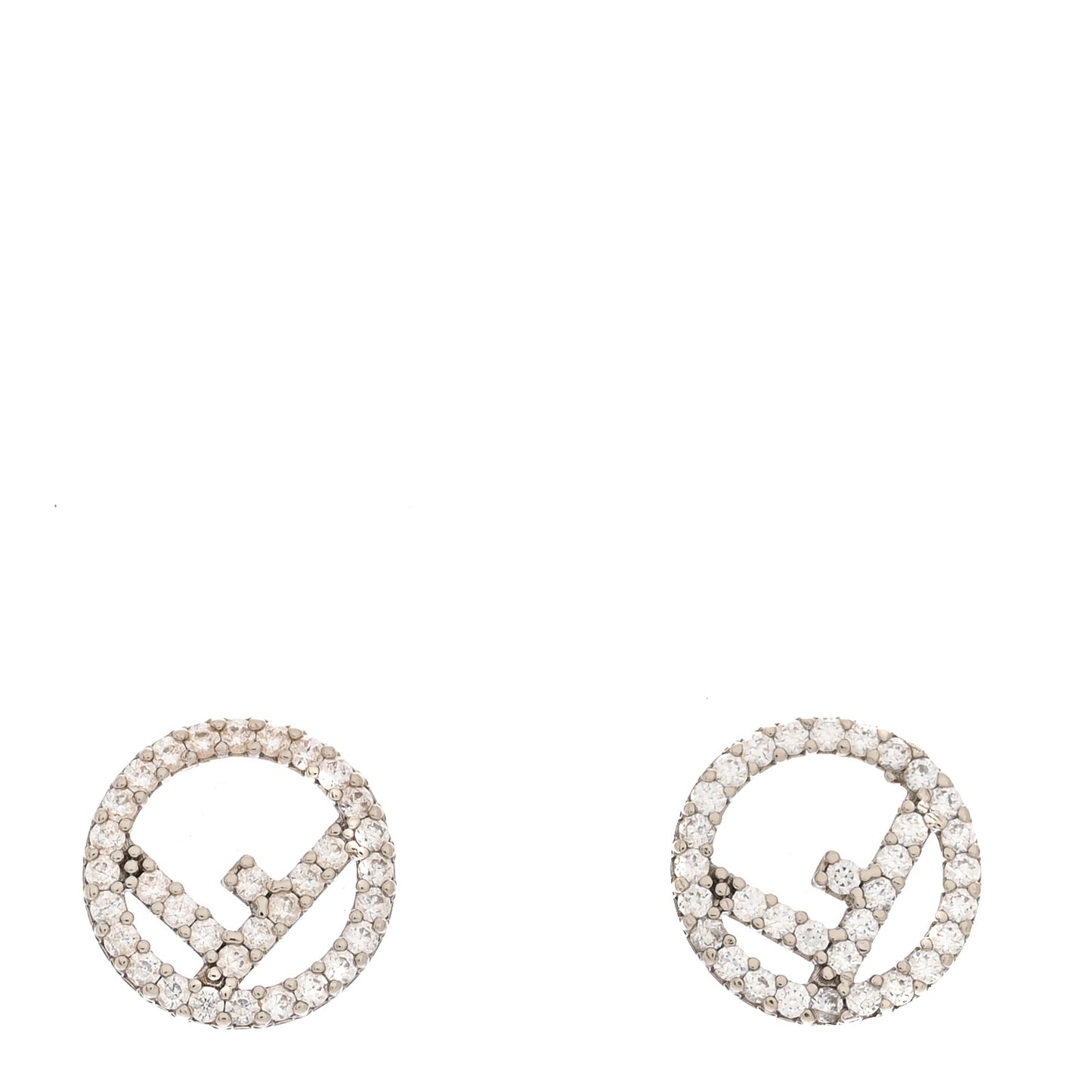 Metal Crystal F is Fendi Earrings Silver