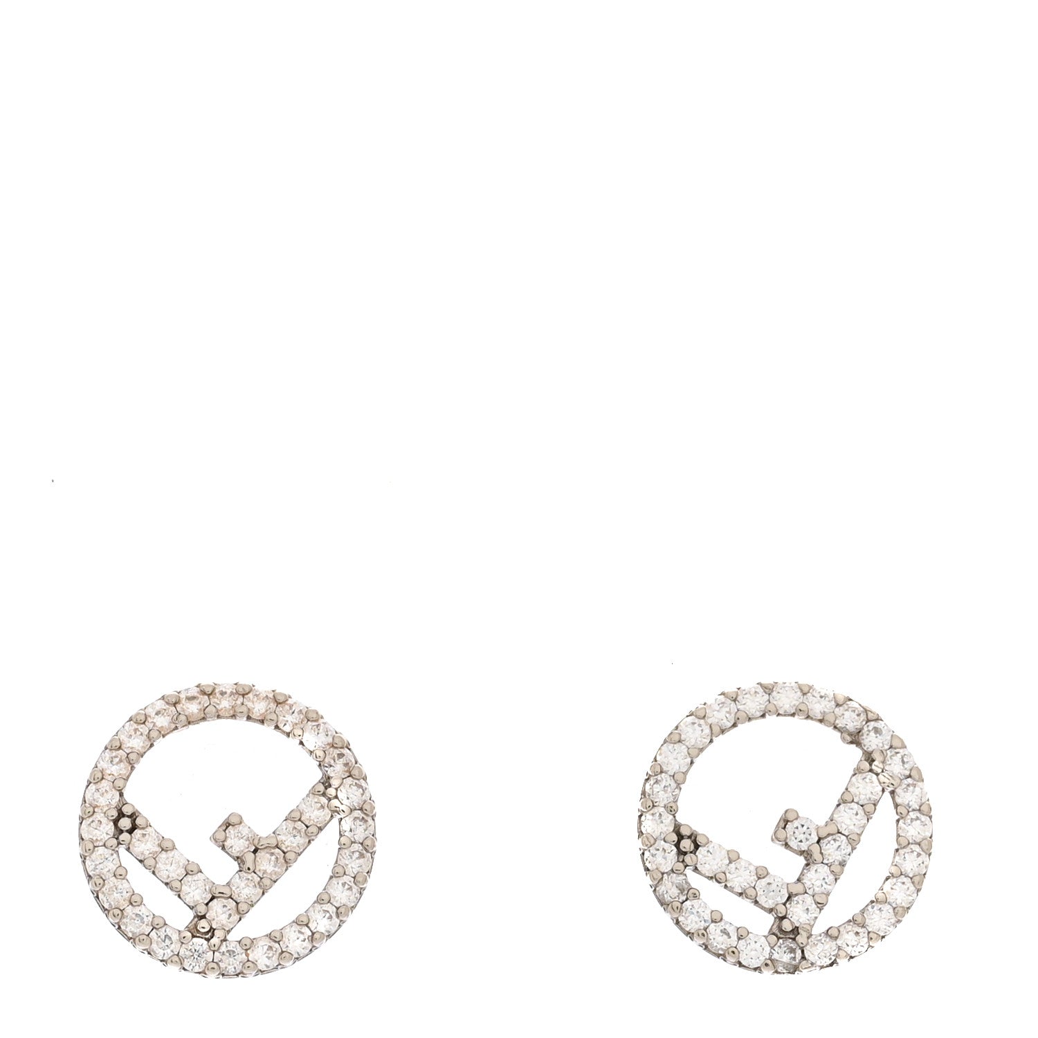 Fendi Metal Crystal F is Fendi Earrings Silver 1 of 5