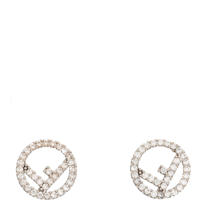 Fendi Metal Crystal F is Fendi Earrings Silver 1 of 5