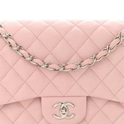 Chanel Lambskin Quilted Jumbo Double Flap Light Pink 8 of 12