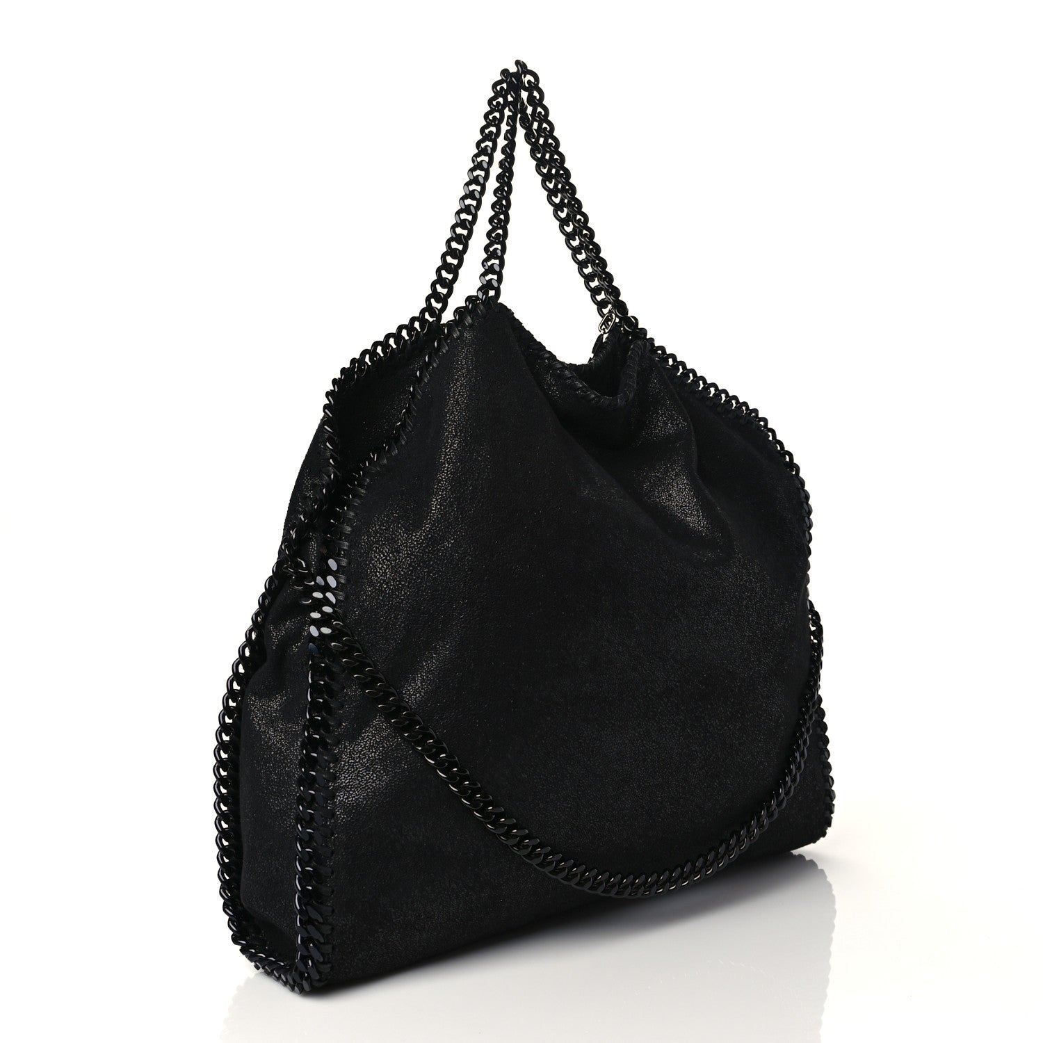 Stella McCartney Shaggy Deer Falabella Fold Over Tote Black 2 of 9