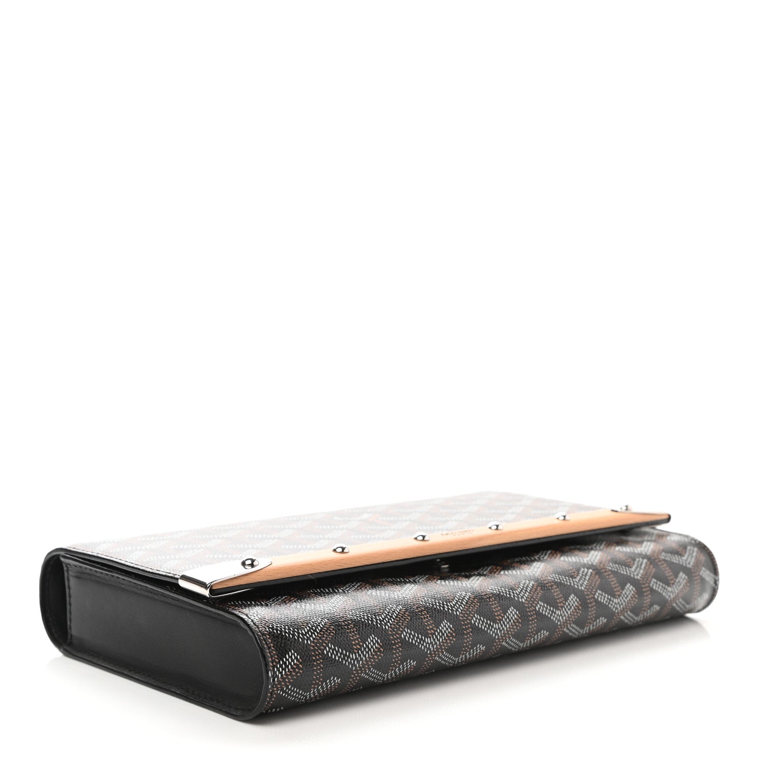 Goyard Goyardine Monte Carlo Bois Clutch With Strap Black 3 of 7