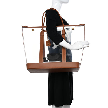 Saint Laurent Calfskin Vinyl Cabas Tote Brown 2 of 12
