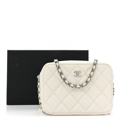 Chanel Caviar Quilted Camera Bag White 10 of 10