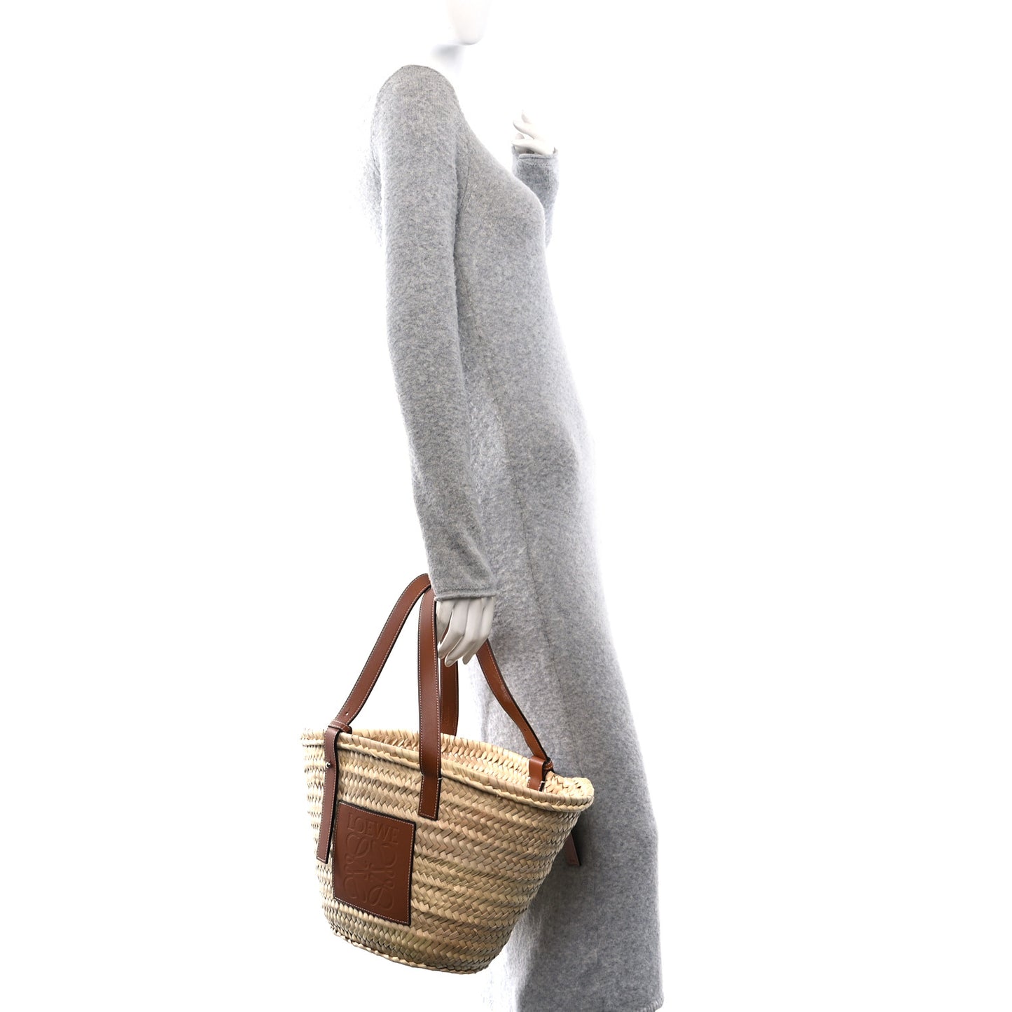 Raffia Basket Tote Bag Natural Tan