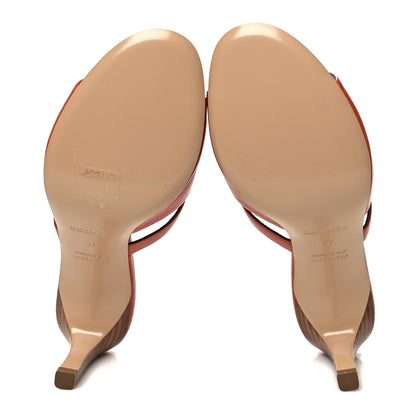 Hermes Goatskin Cute Sandals 37 Rouge Clay 5 of 8