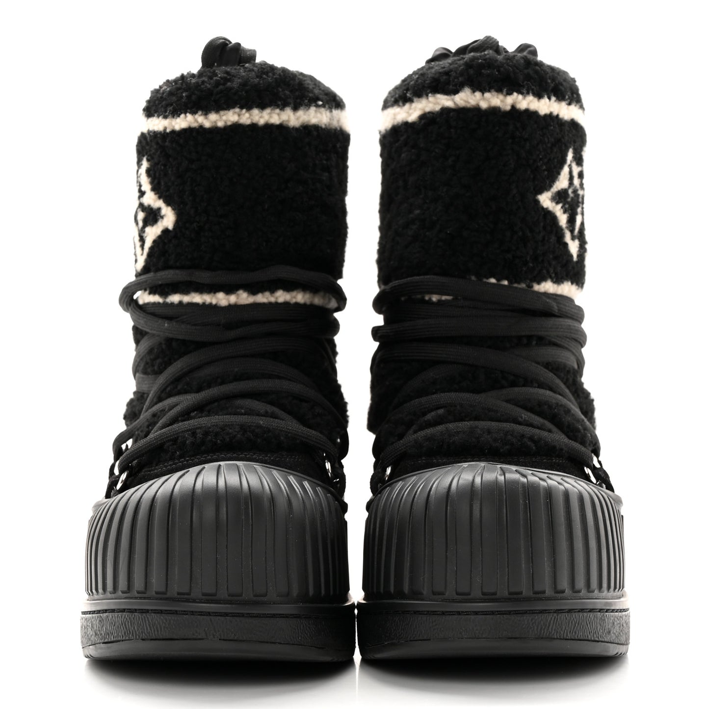 Suede Shearling Polar Flat Half Boots 37 Black