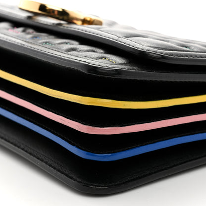 Salvatore Ferragamo Calfskin Stitched Gancini Crossbody Flap Black Multicolor 9 of 11