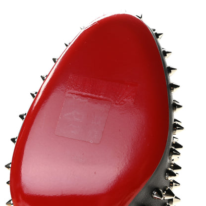 Christian Louboutin Calfskin Louise Capet Spikes 85 Boots 37 Black Silver 8 of 9