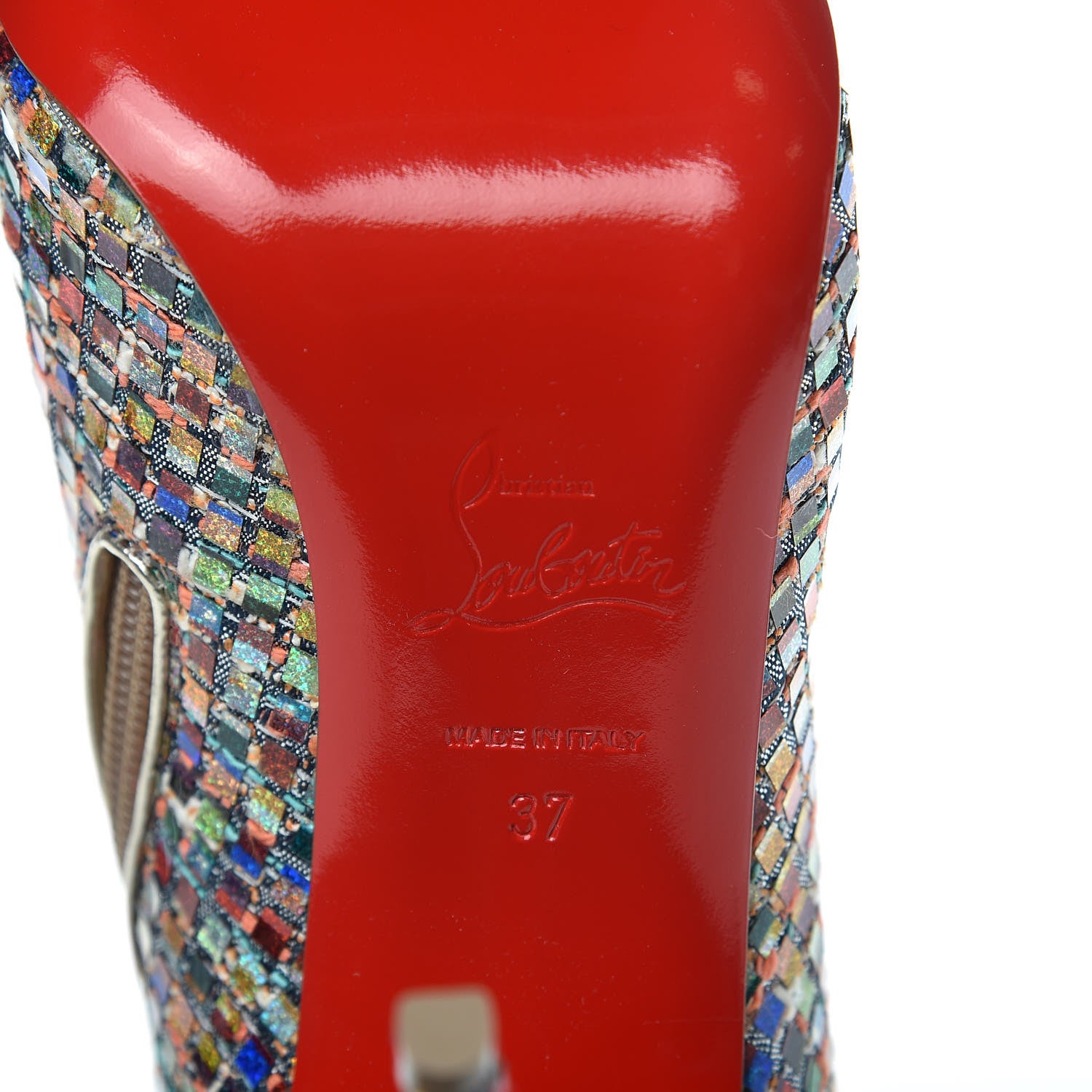 Christian Louboutin Tressage Vitraux So Kate Booty 100 Ankle Boots 37 Multi 6 of 7