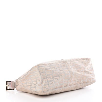 Fendi Metallic Jacquard Zucchino Baguette Pink 4 of 9