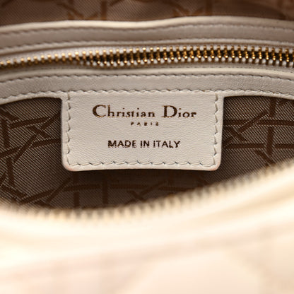 Christian Dior Lambskin Cannage Medium Lady Dior Ivory 6 of 11