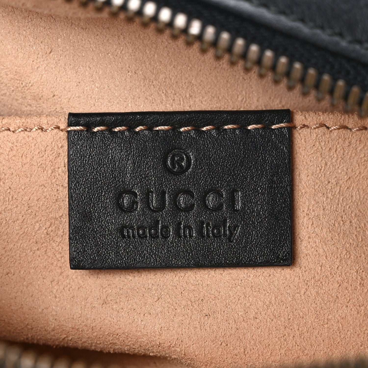 Gucci Calfskin Matelasse GG Marmont Belt Bag 85 34 Black 6 of 10