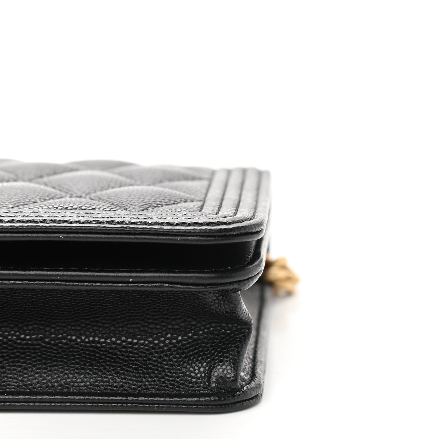Chanel Caviar Quilted Boy Wallet On Chain WOC Black 9 of 9