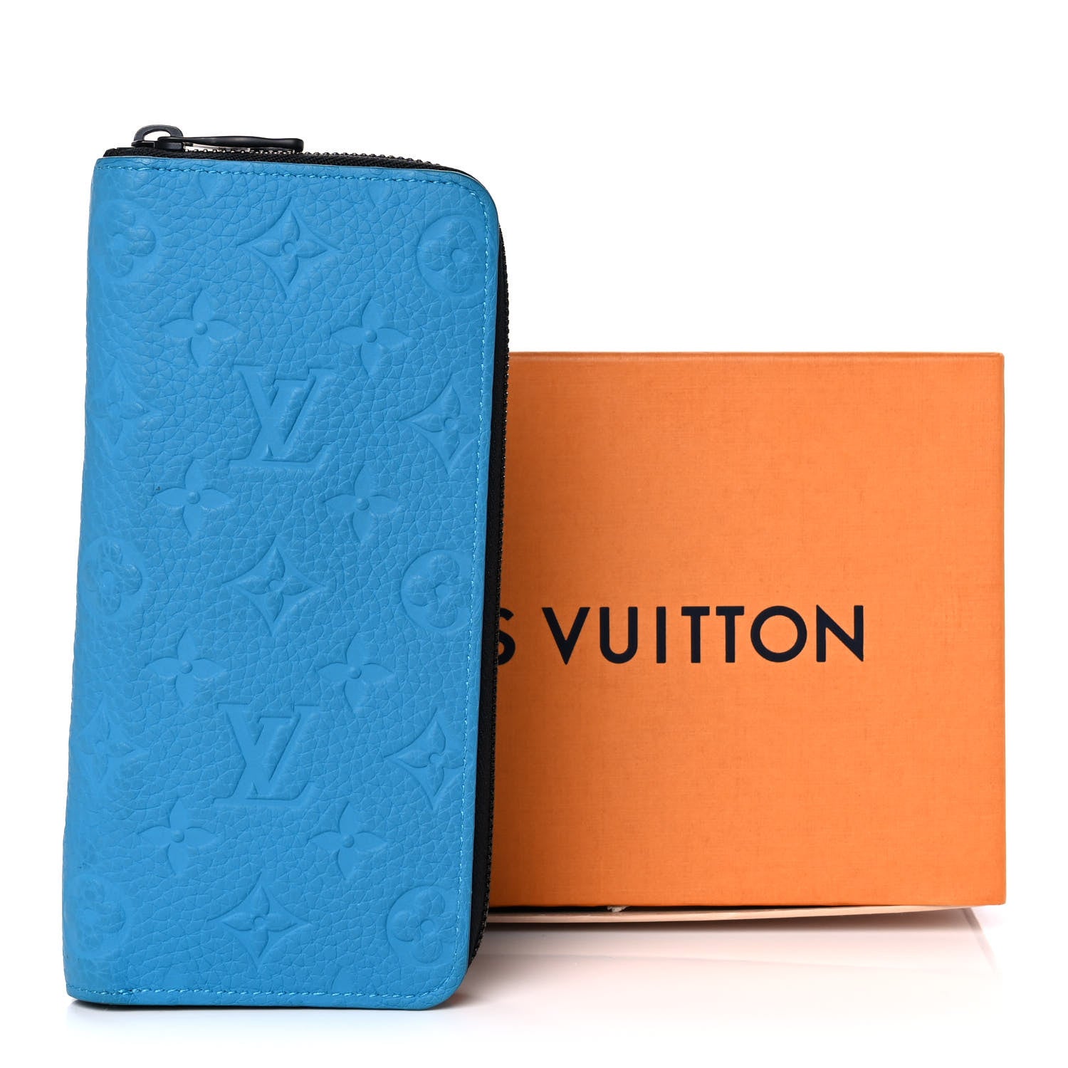 Louis Vuitton Taurillon Monogram Zippy Vertical Wallet Turquoise 9 of 9