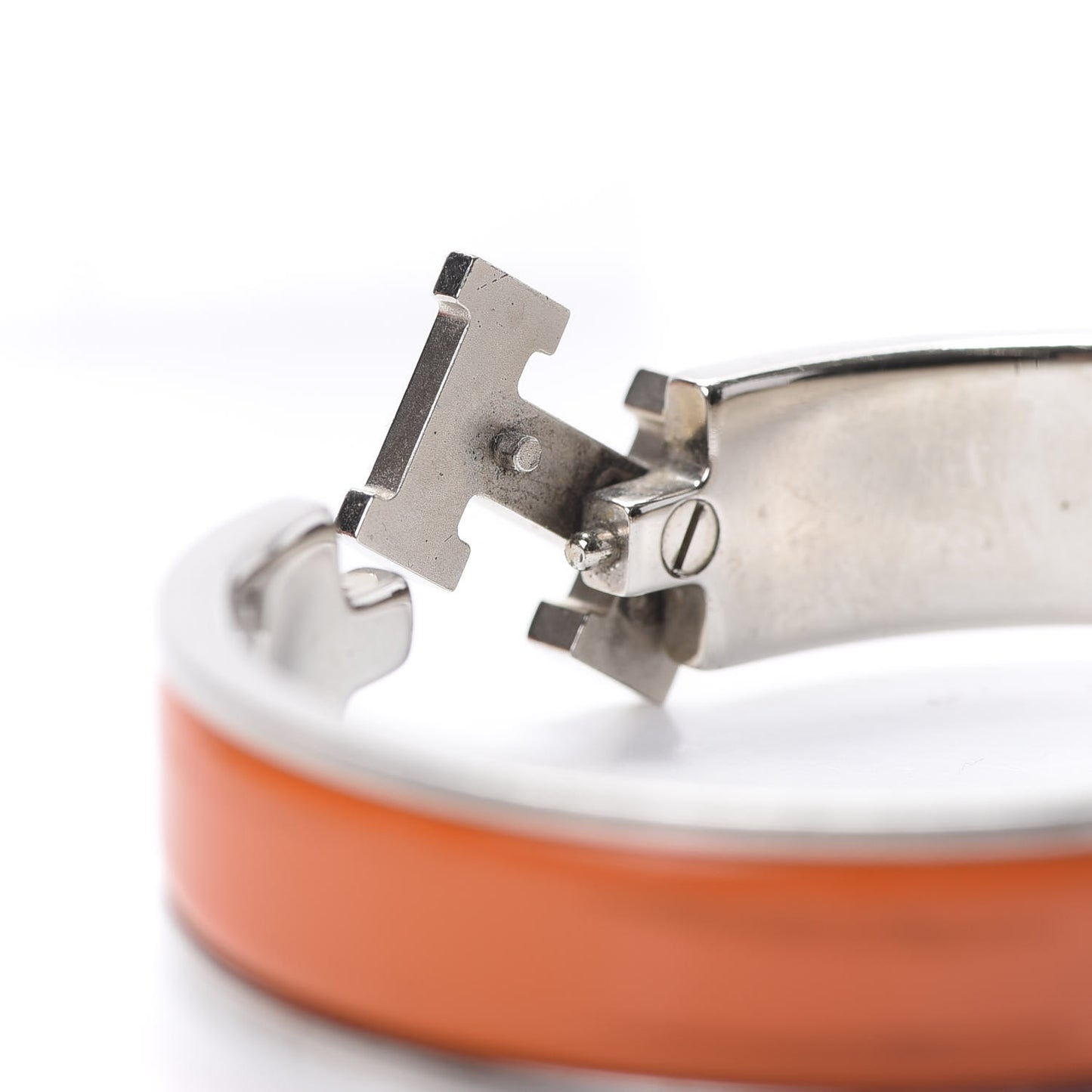 Enamel Narrow Clic Clac H Bracelet PM Orange