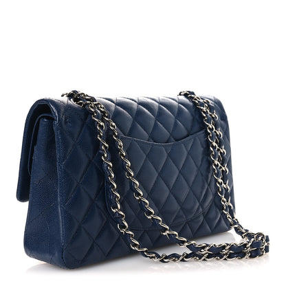 Chanel Caviar Quilted Medium Double Flap Navy 2 of 11