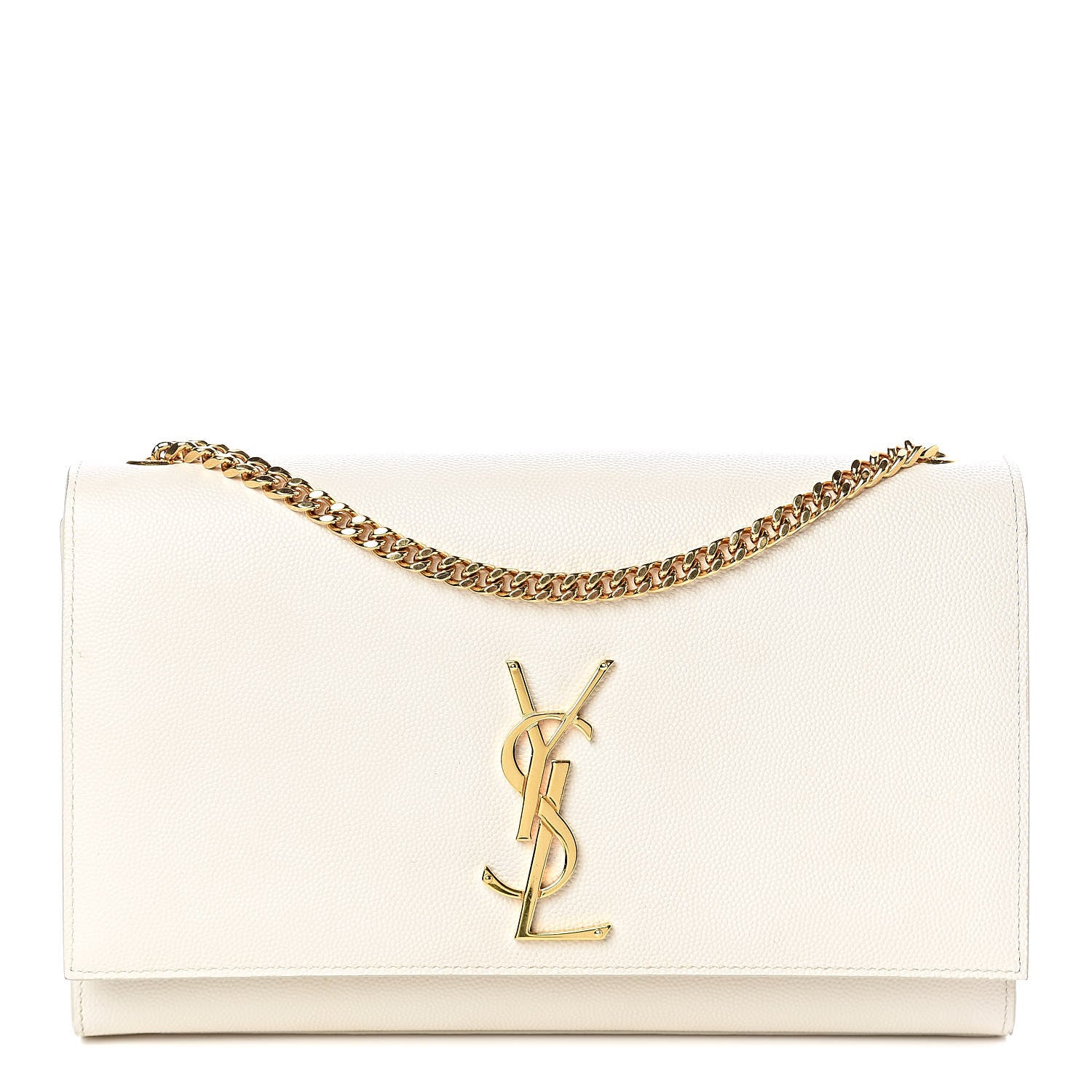 Saint Laurent Grain De Poudre Medium Classic Monogram Kate Satchel Porcellana 1 of 9