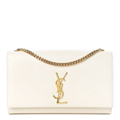 Saint Laurent Grain De Poudre Medium Classic Monogram Kate Satchel Porcellana 1 of 9