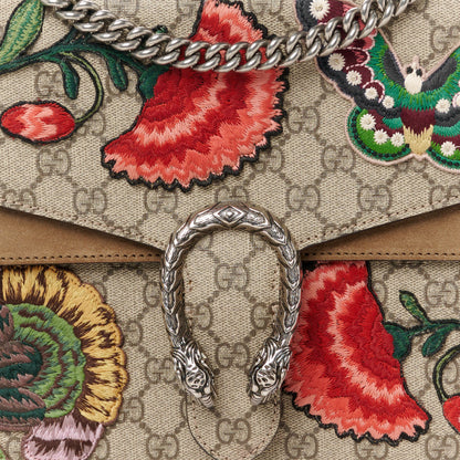 Gucci GG Supreme Monogram Embroidered Carnation Medium Dionysus Shoulder Bag Beige 8 of 11