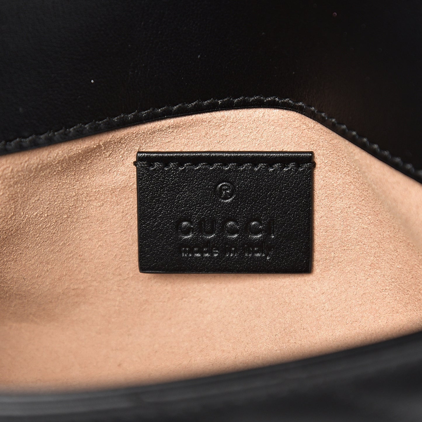 Calfskin Matelasse Super Mini GG Marmont Shoulder Bag Black