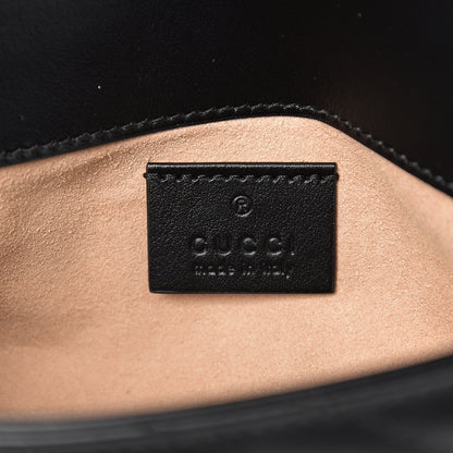 Gucci Calfskin Matelasse Super Mini GG Marmont Shoulder Bag Black 5 of 10