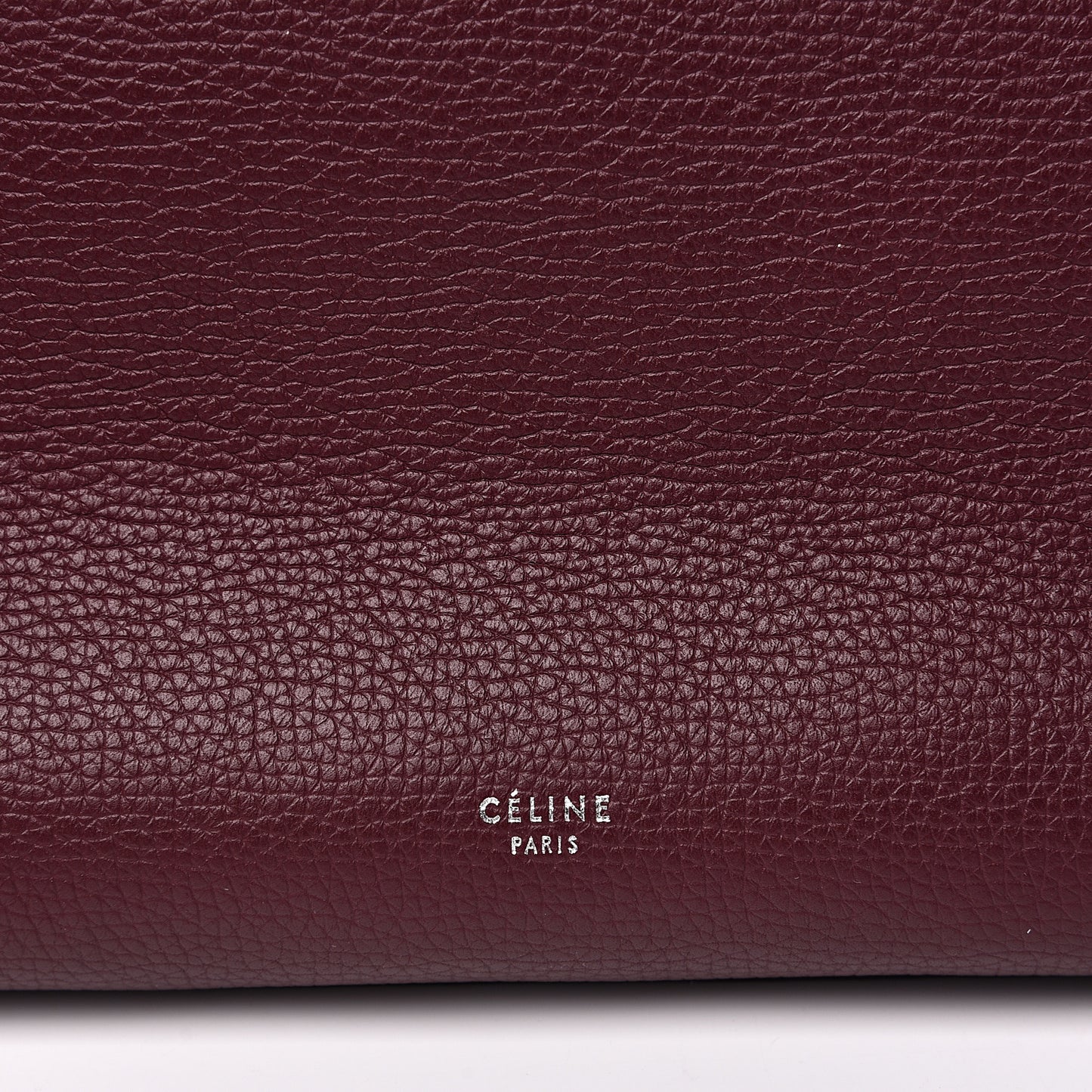 Supple Grained Calfskin Small Big Bag Wine