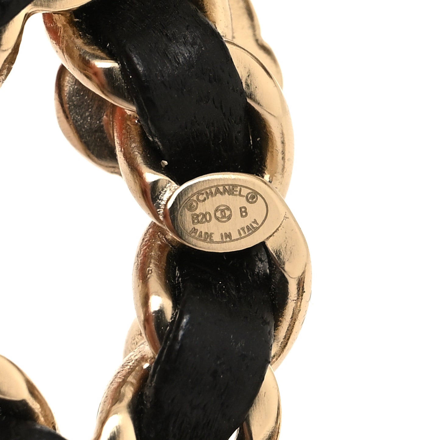 Lambskin Pearl Strass Sergeant Chanel Brooch Black Gold