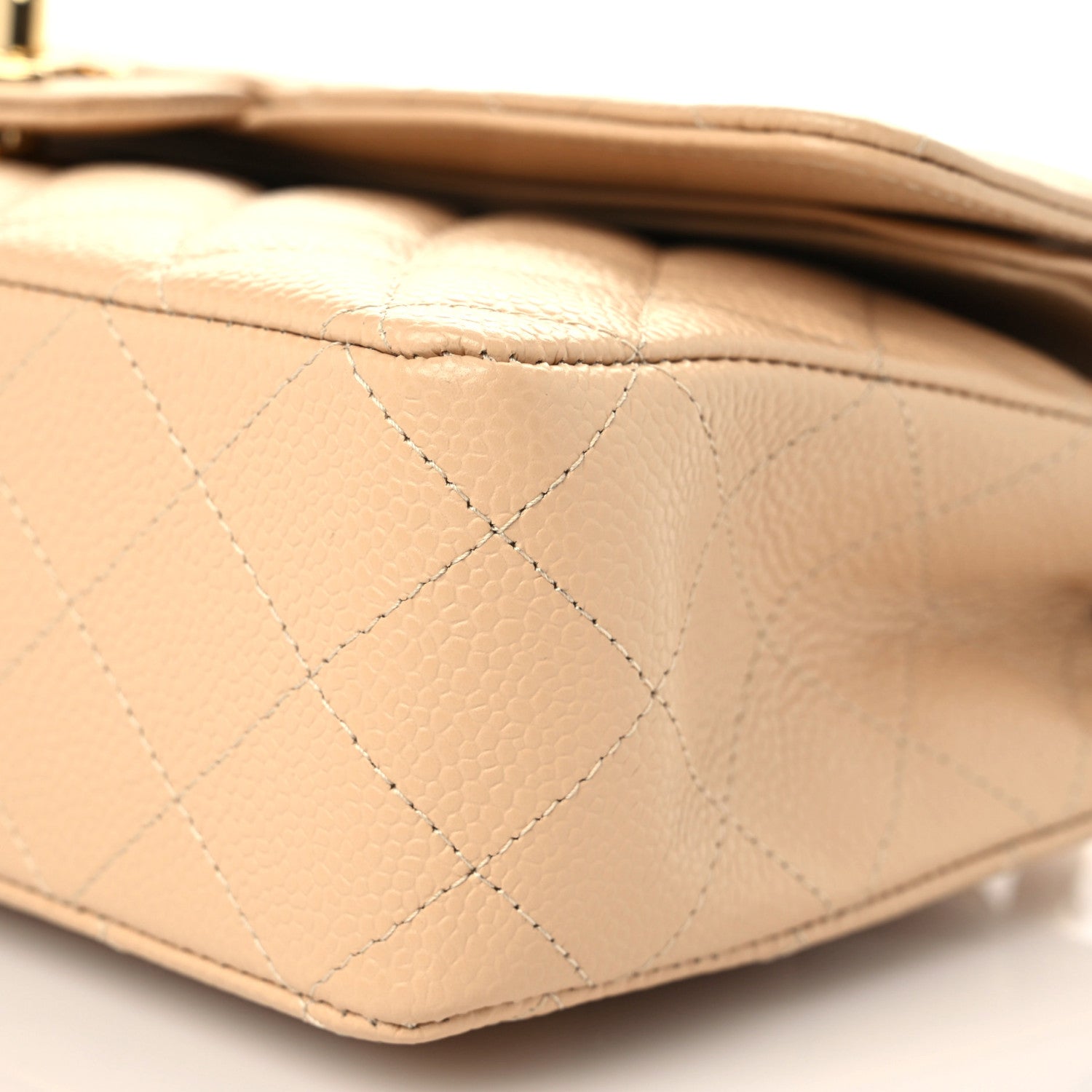 Chanel Caviar Quilted Medium Double Flap Beige 7 of 11