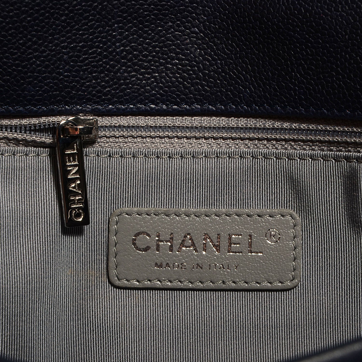 Chanel Caviar French Riviera Flap Dark Navy Blue 7 of 9