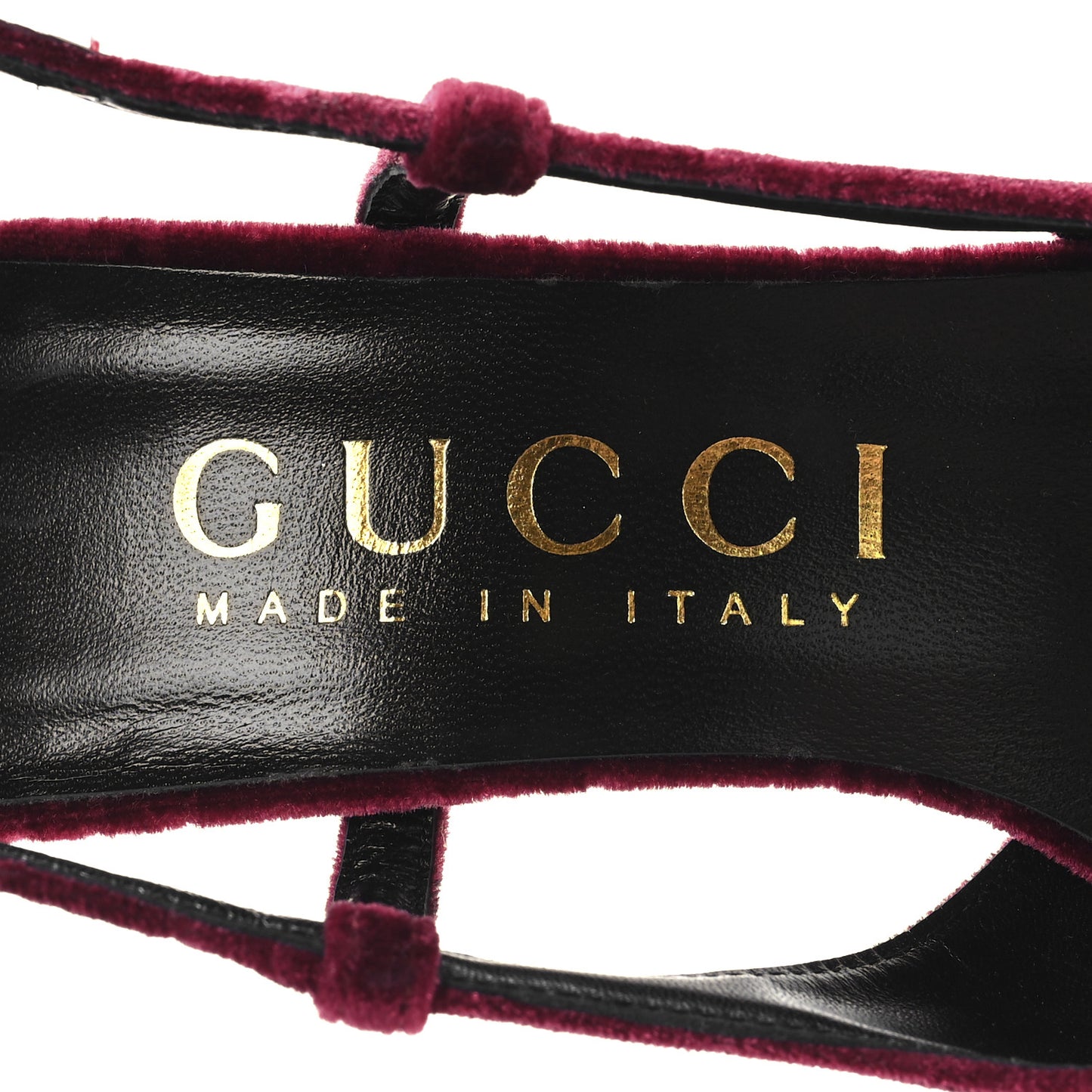 Velvet GG Monogram Slingback 115mm Pumps 36 Red Grape