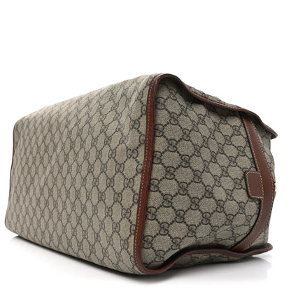 Gucci GG Plus Monogram Large Signature Web Loop Carry On Duffle Bag Beige Ebony 9 of 9
