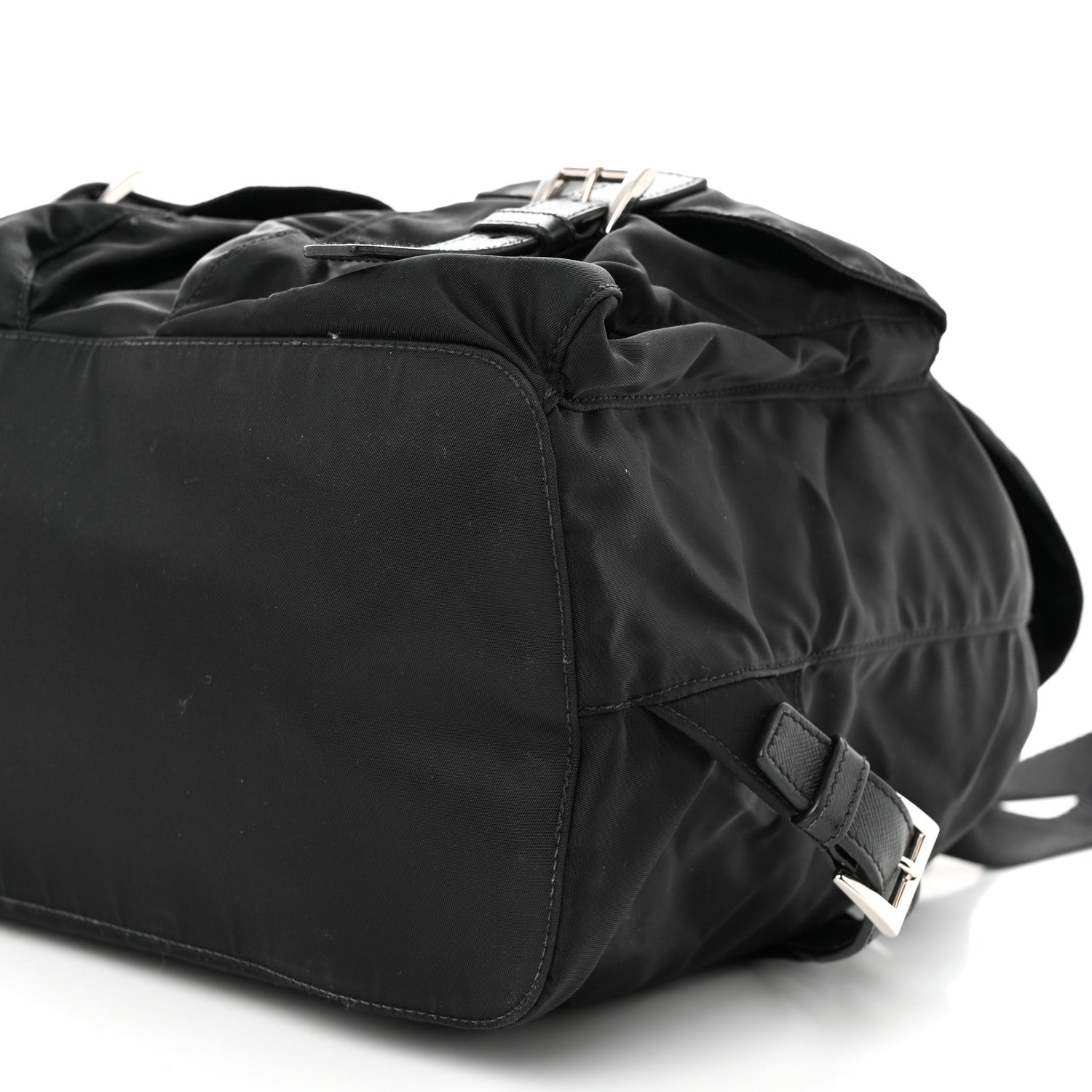 Prada Tessuto Nylon Saffiano Medium Backpack Black 10 of 12