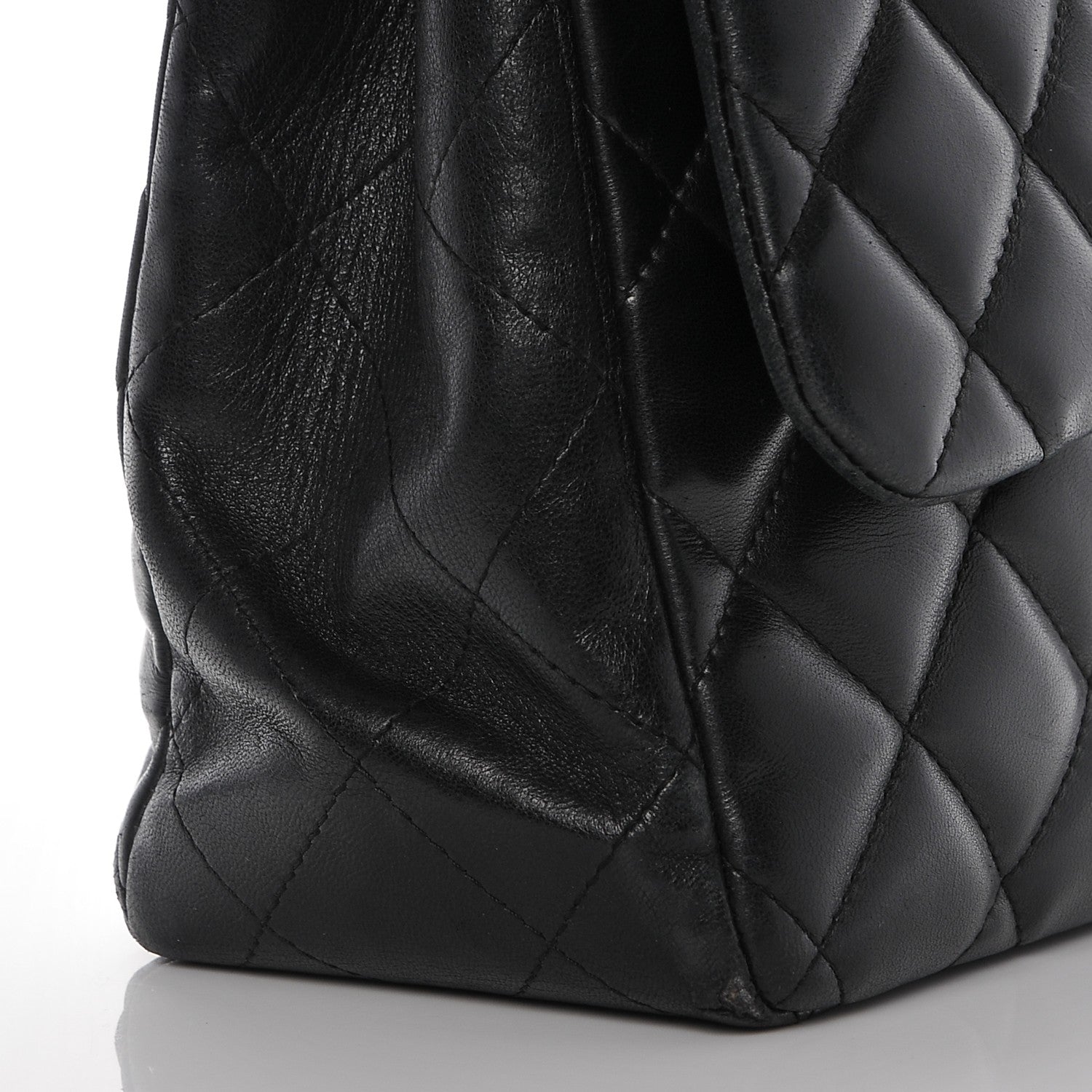Chanel Lambskin Quilted Jumbo Single Flap Black 11 of 11