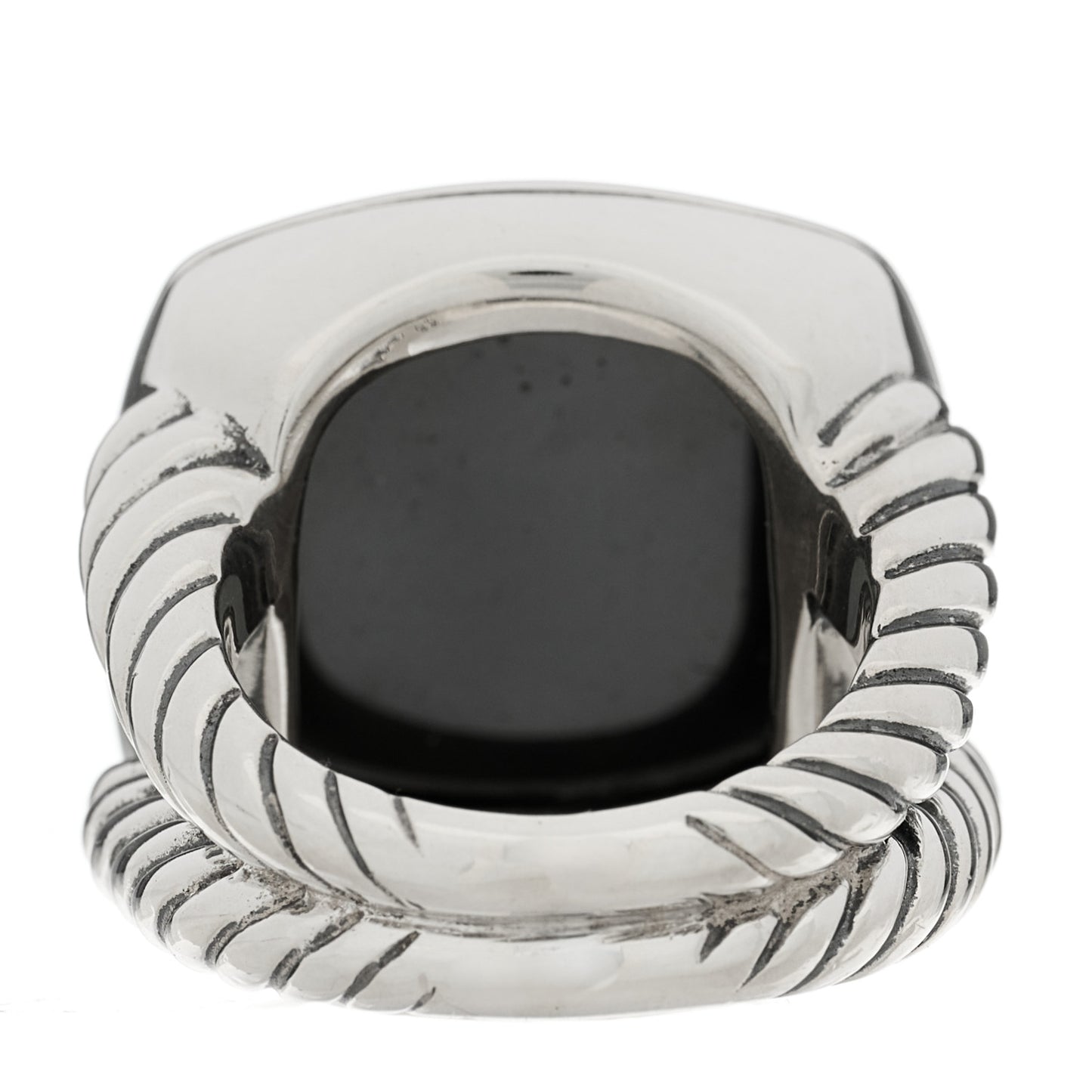 Sterling Silver Hematine 17mm Albion Ring 50 5.25
