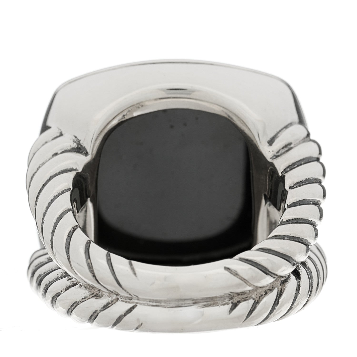 David Yurman Sterling Silver Hematine 17mm Albion Ring 50 5.25 4 of 5