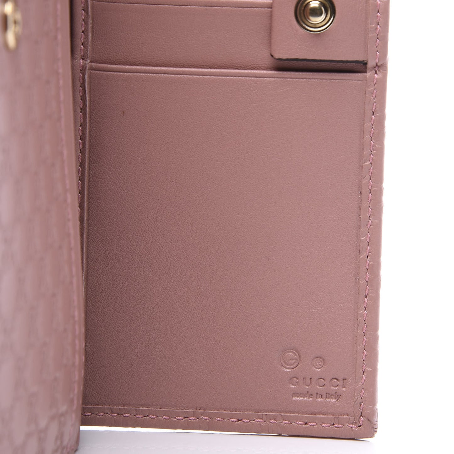 Soft Microguccissima Continental Wallet Soft Pink