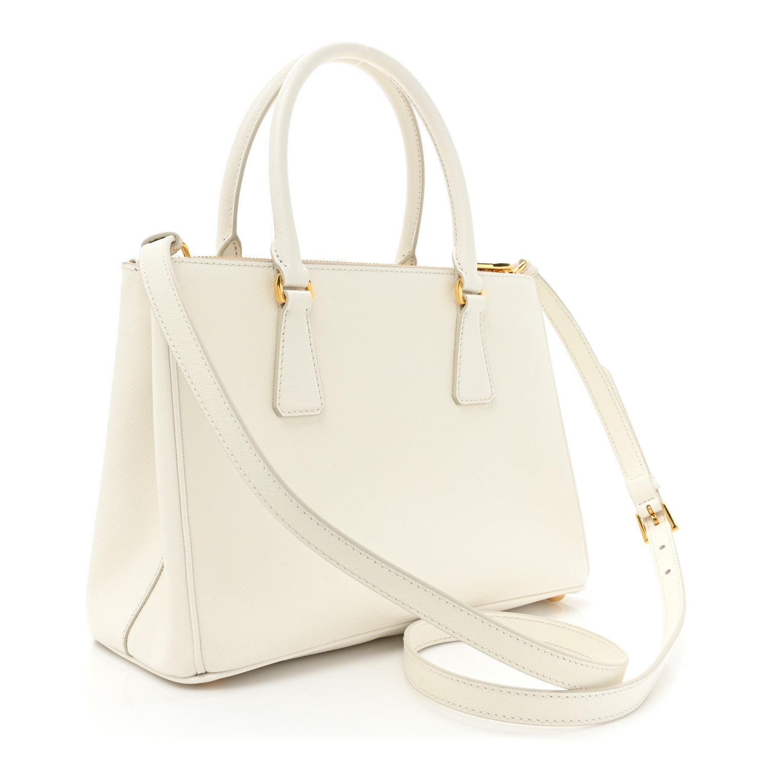 Prada Saffiano Lux Small Galleria Double Zip Tote White 3 of 13