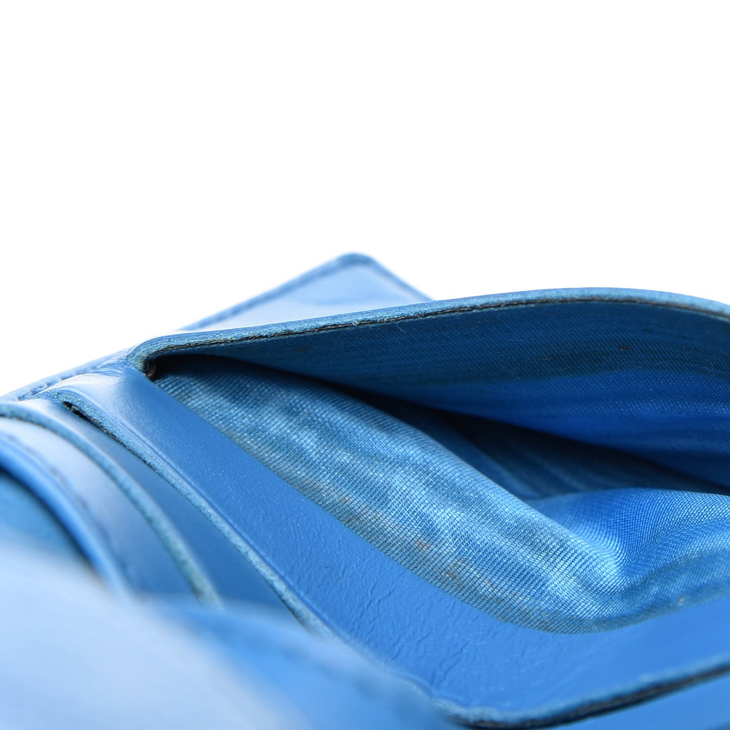 Caviar Timeless CC Compact French Wallet Blue