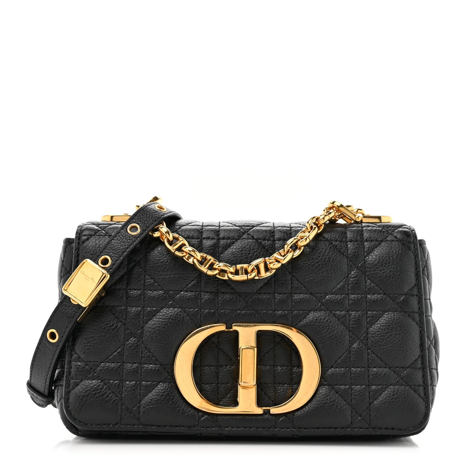 Christian Dior Calfskin Cannage Small Caro Bag Black 1 of 13