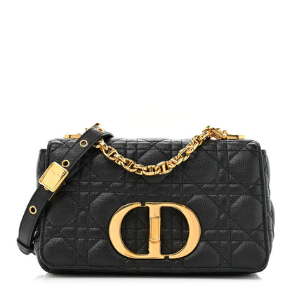 Christian Dior Calfskin Cannage Small Caro Bag Black 1 of 13