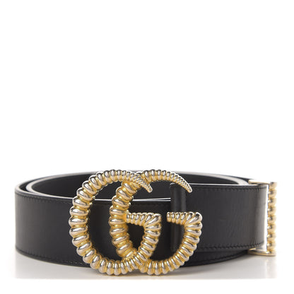 Gucci Moon Calfskin Torchon Double G 40mm Belt 105 42 Black 1 of 7