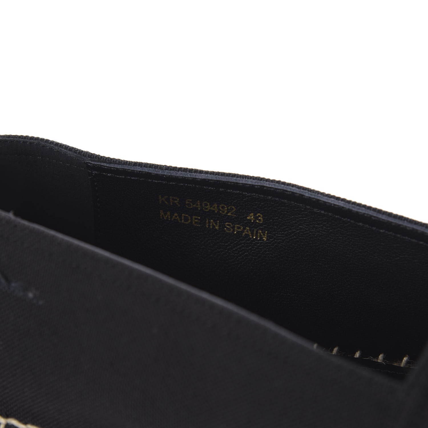 Saint Laurent Canvas Elba Logo Embroidered Espadrilles 43 Black 8 of 9