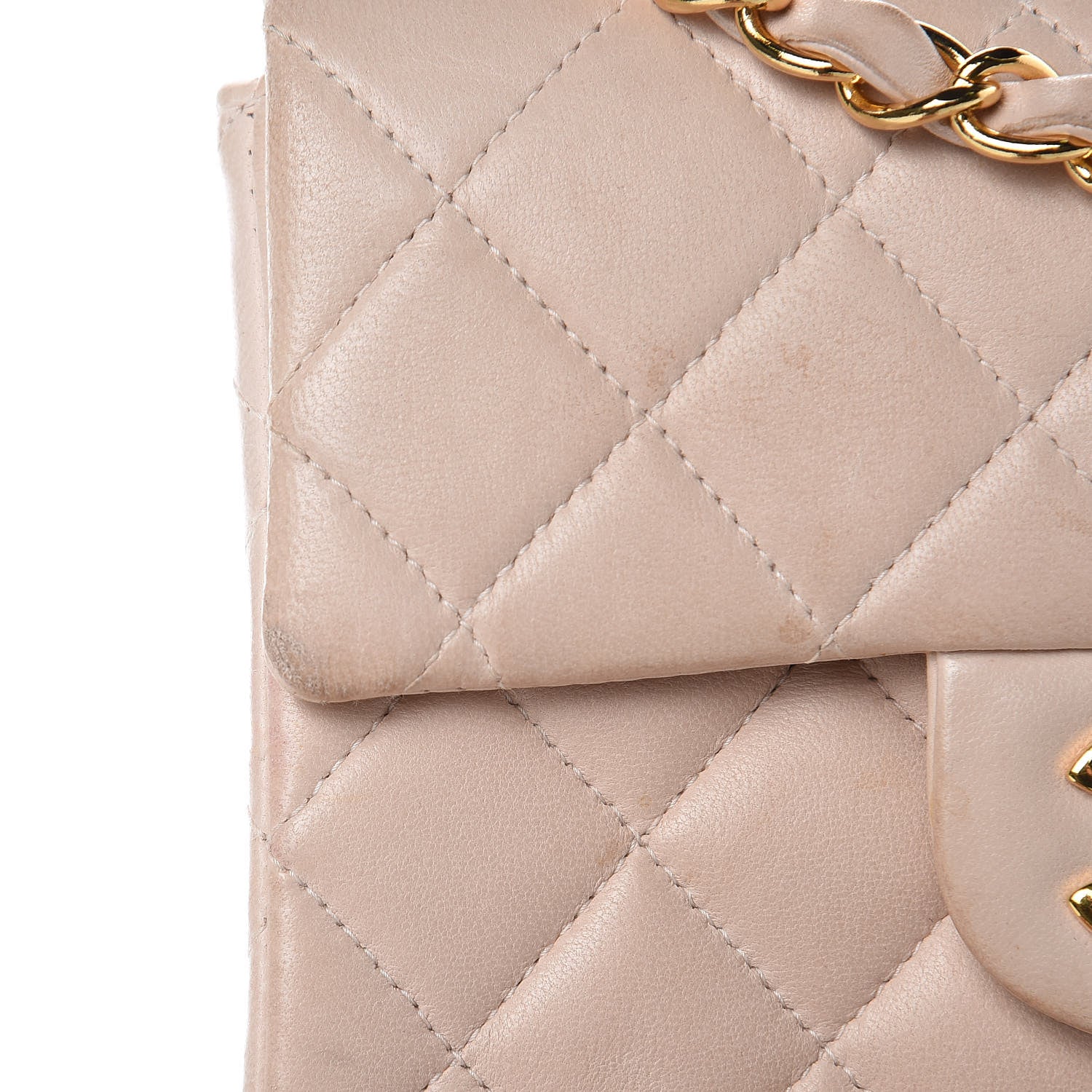 Chanel Lambskin Quilted Mini Square Flap Beige 10 of 21