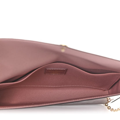 Louis Vuitton Vernis Pochette Felicie Chain Wallet Metallic Pale Pink 7 of 12