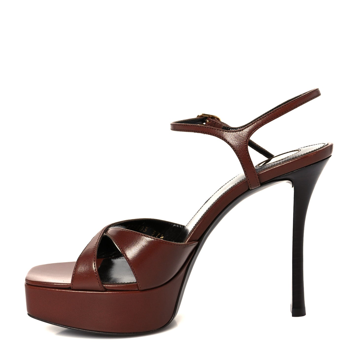 Smooth Calfskin Debbie 85 Platform Sandal 37.5 Aesthetic Brown