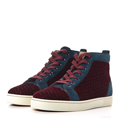 Christian Louboutin Velvet Mens Louis Orlato Flat Sneakers 41.5 Rouge Imperial 3 of 11